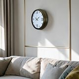 Platin Bronze 40 Cm Metal Eskitme Duvar Saati Kahverengi