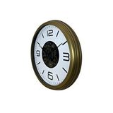 Platin Bronze Motion 60 Cm Çarklı Duvar Saati Kahverengi