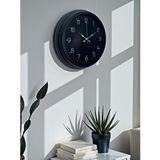Platin Classic Black Zarif 40 Cm Metal Duvar Saati Siyah