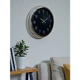 Platin Dekoratif Ve Şık 40 Cm Krom Metal Duvar Saati Gümüş
