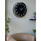 Platin Elegance 40 Cm Metal Dekoratif Duvar Saati Gümüş