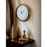 Platin Elegance Gold 40 Cm Metal Dekoratif Tasarım Duvar Saati Altın