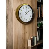 Platin Elegant Gold Frame 40 Cm Metal Duvar Saati Altın