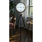 Platin Elegant Vintage Tripod Ayaklı Saat Kahverengi