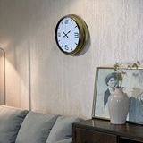 Platin Elite Gold 40 Cm Metal Duvar Saati Altın