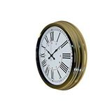 Platin Gold 40 Cm Metal Roma Rakamlı Duvar Saati Altın