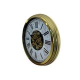 Platin Gold Atlas Royale 60 Cm Çarklı Duvar Saati Altın