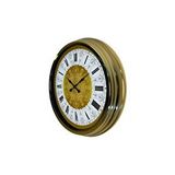 Platin Gold Motifli 40 Cm Metal Duvar Saati Altın