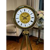 Platin Gold Osmanlı Motifli Tripod Ayaklı Saat Altın