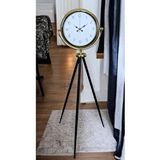 Platin Gold Premium Dekoratif Tripod Ayaklı Saat Altın