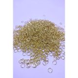 platin hediyelik (100 GR) 6 Mm Küçük Metal Sarı Renk Takı Halkası Malzemesi Küpe Kolye Bileklik Klipsi Kancası 6mm