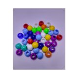 Platin Hediyelik (100 Gram) 14 Mm Karışık Renkli Büyük Geniş Delikli Saç Boncukları Boncuğu 14Mm