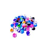 platin hediyelik 100 Gram Küçük Boy Yuvarlak Büyük Geniş Delikli Plastik Nazar Boncuk Günaydın 14mm 14 Mm
