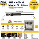 Platin Hırdavat Elektrikli Vidalama Ucu, Seri Imalat Vidalam Ucu ( 10ADET ) - R6 PH 2X60MM