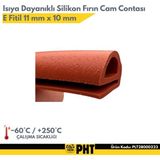 Platin Hırdavat Isıya Dayanıklı Silikon Fırın Cam Contası E Fitil ( 10 Metre - 11x10