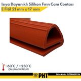 Platin Hırdavat Isıya Dayanıklı Silikon Fırın Cam Contası E Fitil ( 10 Metre - 21x17