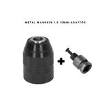 Platin Hırdavat Metal Mandren Elle Sıkmalı Supra 1,5mm - 13MM + Adaptör 1/2 Çevirici