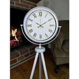 Platin Ivory Beyaz Tripod Ayaklı Saat