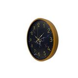Platin Kahverengi Mermer Desenli 36 Cm Duvar Saati