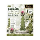 Platin Kolonya & Parfüm Platin Kolonyaları 350 ml. Çam Ağacı Cam Şişe Zeytin Çiçeği Kolonyası