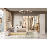 Platin Köşe Mdf Bazalı Ledli Yatak Odası Takımı - Aytaşı - 262 57 230