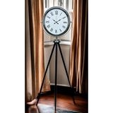 Platin Krom Asalet Tripod Ayaklı Saat Gümüş