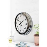 Platin Krom Elegance 40 Cm Metal Standart Duvar Saati Gümüş