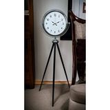 Platin Krom Standart Tripod Ayaklı Saat Gümüş
