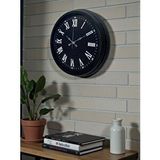 Platin Luxury Black 40 Cm Metal Duvar Saati Siyah