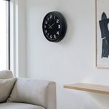 Platin Midnight Black 40 Cm Metal Duvar Saati Siyah