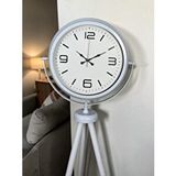 Platin Modern Line Beyaz Tripod Ayaklı Saat