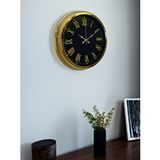 Platin Noble Gold Black 40 Cm Metal Duvar Saati Altın