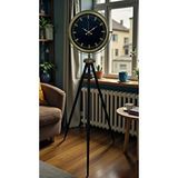Platin Nostalji Şık Tasarım Tripod Ayaklı Saat Kahverengi