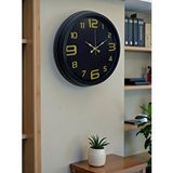 Platin Prime Black 40 Cm Metal Modern Tasarım Duvar Saati Siyah
