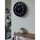 Platin Pure Dark Black 40 Cm Metal Duvar Saati Siyah