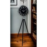 Platin Regal Krom Tripod Ayaklı Saat Gümüş