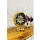 Platin Saat 25x20 Cm Gold Metal Lüks Masa Saati