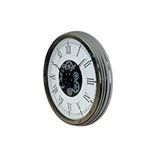 Platin Silver Empire 60 Cm Çarklı Krom Duvar Saati Gümüş