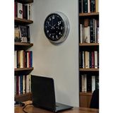 Platin Silver Prestige Atatürk 36 Cm Metal Krom Duvar Saati Gümüş