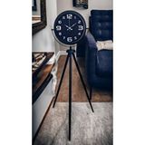 Platin Siyah Zarafet Tripod Ayaklı Saat