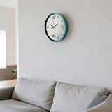 Platin Turkuaz Dekoratif Stil 36 Cm Duvar Saati