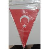 Platin Üçgen Ipli Bayrak 10LU