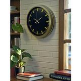 Platin Vintage 40 Cm Metal Modern Duvar Saati Kahverengi