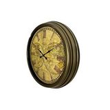 Platin Vintage Atlas Majestic 40 Cm Metal Duvar Saati Kahverengi