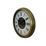 Platin Vintage Aurea 60 Cm Çarklı Duvar Saati Kahverengi