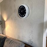 Platin White Contrast 40 Cm Metal Duvar Saati Beyaz