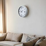 Platin White Index 40 Cm Metal Duvar Saati Beyaz