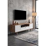 platinreyon Bohem 180 Cm 3 Kapaklı Tv Ünitesi - Geniş Tv Sehpası - Sunta Ceviz