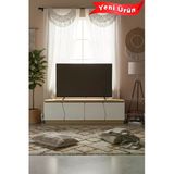 Platinreyon Bohem 180 Cm Tv Ünitesi Mdf Kapak Led Işıklı Tv Ünitesi Tv Sehpası Kapaklı Tv Sehpası