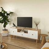 PlatinReyon Bohem Tv Ünitesi 150 cm Mdf Membran Kapaklı Tv Sehpası Ünitesi Modern Tasarım Suntalam Malzemeden Üretilmiştir - Atlantik Çam
